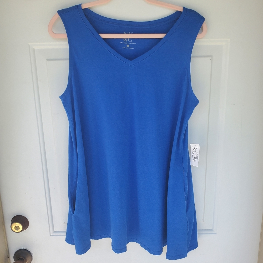 New York And Company Long Tunic With Pockets Size L